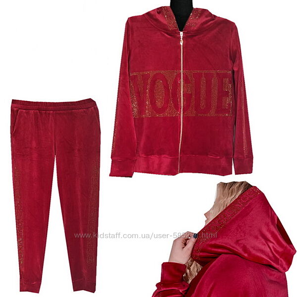 Спортивный велюровый костюм vogue red