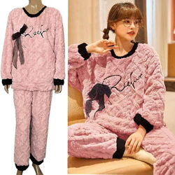 теплая махровая пижама с бантиком разные