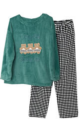 велюровая пижама с штанами разные