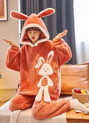 женская теплая махровая пижама sofitte