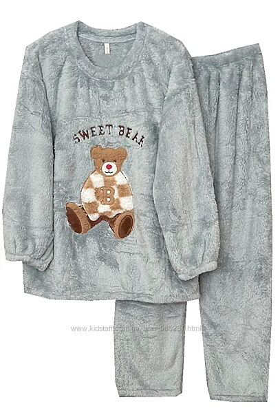 Теплая пижама с штанами sweet bear разные