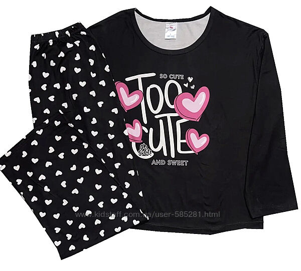 Женская трикотажная пижама с штанами л-2хл разные