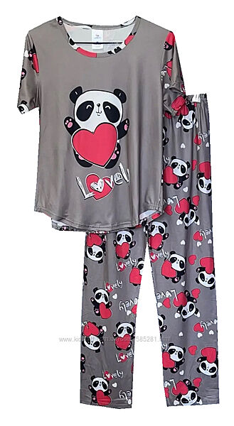 Женская пижама футболка с штанами разные М-Л