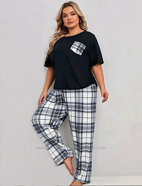 Жіноча піжама футболка зі штанами 66-70р