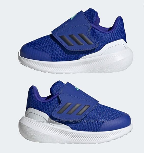 Кросівки на липучках adidas р.26,27 оригінал, легкі текстильні, бігові, син