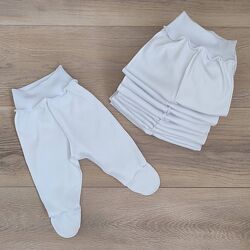 Білі повзунки для новонароджених мікі-нікі