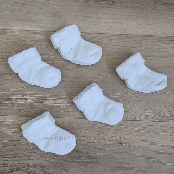 Білі теплі носочки для новонароджених