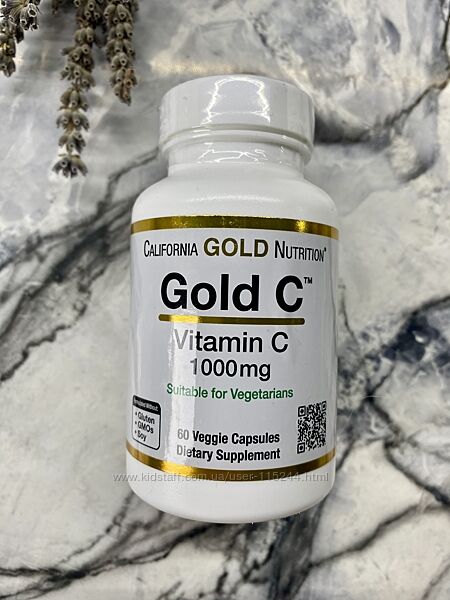 California Gold Nutrition, GoldC, вітамінС, 1000мг, 60шт