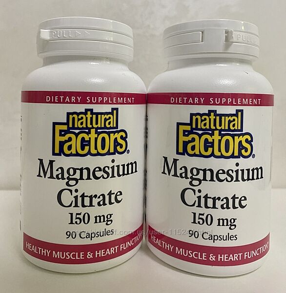 Natural Factors, цитрат магнію, 150 мг, 90 шт