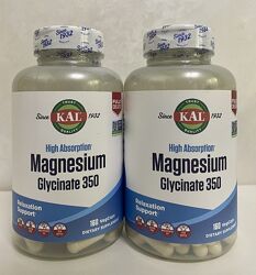 KAL, гліцинат магнію з високою абсорбцією, 350мг, 160 шт
