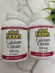 Natural Factors, цитрат кальцію, 350 мг, 90 шт