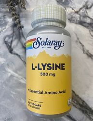 Solaray, L-лізин, 500мг, 60шт