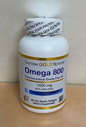 California Gold Nutrition, омега-800, 1000 мг, 90шт
