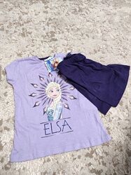 Disney футболка та шорти. Комплект для дівчинки 92/98р.