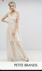 Нежное вечернее платье макси с воланами ASOS premium True Decadance