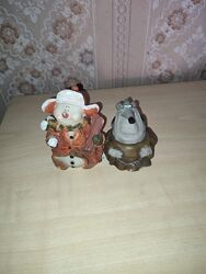 Статуэтки. крыса и снеговик