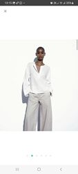 Льняная рубашка Zara XS