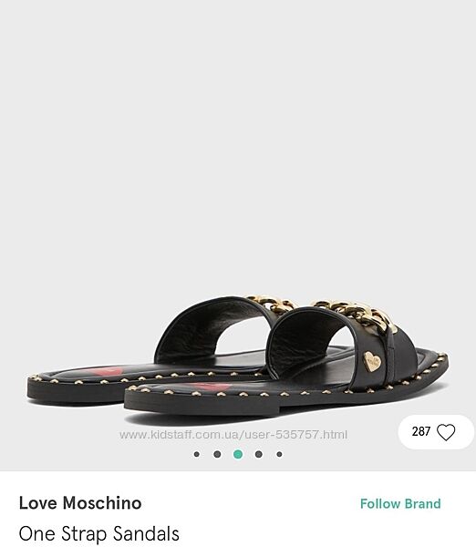 Брендове взуття шльопанці Love Moschino 