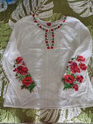Сорочка блузка рубашка вышиванка вишиванка жіноча 46