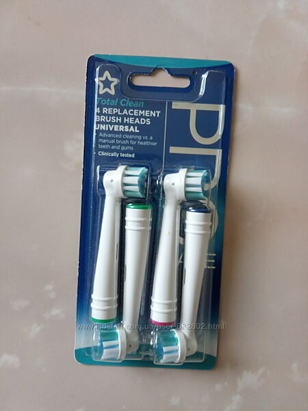 Новые насадки для зубной щетки Total Clean 4 replacement brush heads
