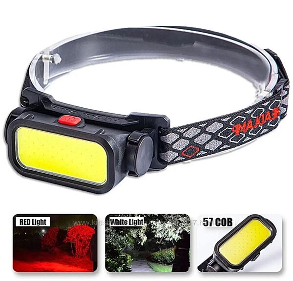 Налобный фонарь с красным светом Bailong Bl-008, headlamp 4 режима