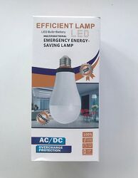 Светодиодная Led лампа с аккумулятором автономная аварийная 12w e27 лампочк