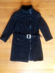 Стильное черное пальто, размер 54-56