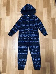 Теплая флисовая пижама слип