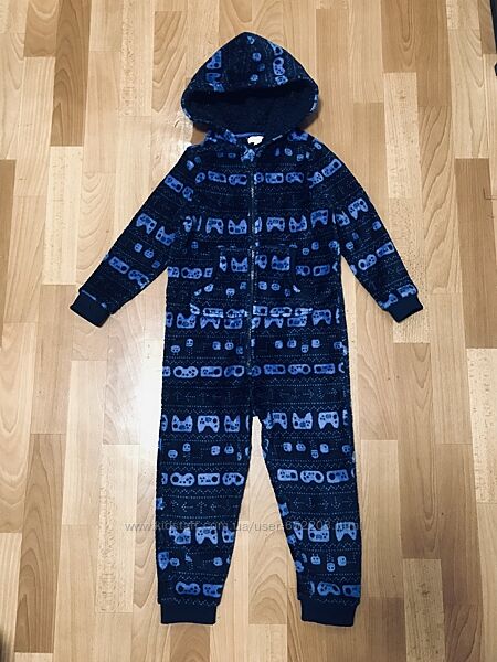 Теплая флисовая пижама слип