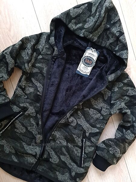 термо пайта на меху в стиле милитари 122-128-134-см