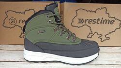Мужские зимние ботинки ТМ Restime ТMZ21335 Khaki 44,45 розмера