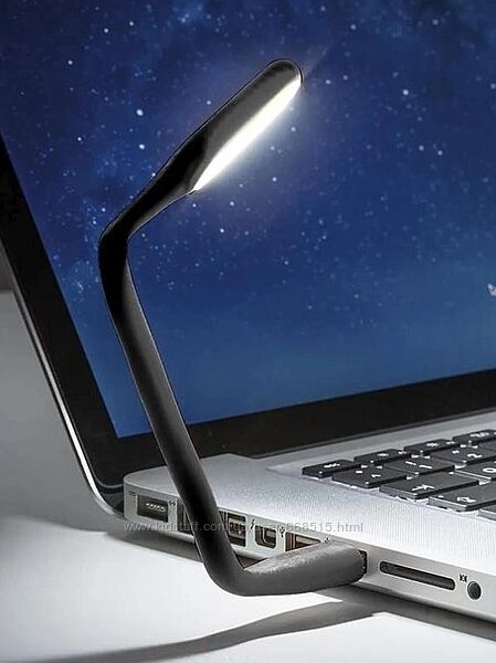 Лампа-лiхтарик  USB LED  Black  Світлодіодні для ноутбука мини фонарик 