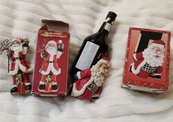 Подставка для бутылки Санта и Дед Мороз, Голландия, керамика, новое