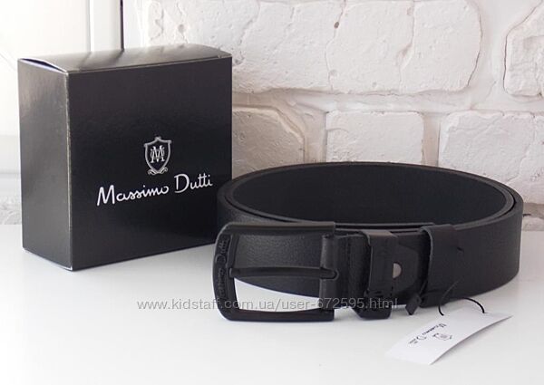 Мужской кожаный ремень Massimo Dutti / ремінь чоловічий шкіряний