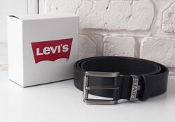 Мужской кожаный ремень универсальный Levis / ремінь шкіряний універсальний