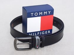Кожаный мужской ремень Tommy Hilfiger в подарочной упаковке
