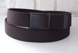 Мужской тканевый ремень коричневый 135 см