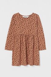 Платье леопардовый принт H&M хлопок размеры от 5 до 10 лет