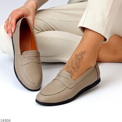 Женские туфли лоферы, натуральная кожа