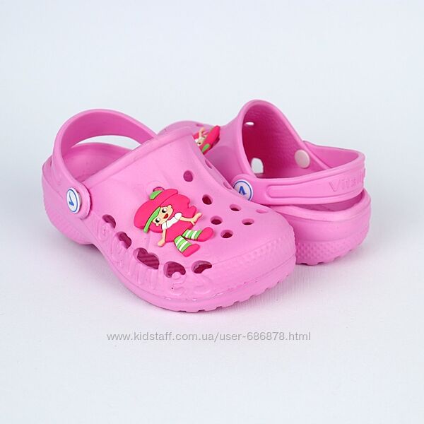Дитячі рожеві крокси дитяча пляжне взуття тм Віталія