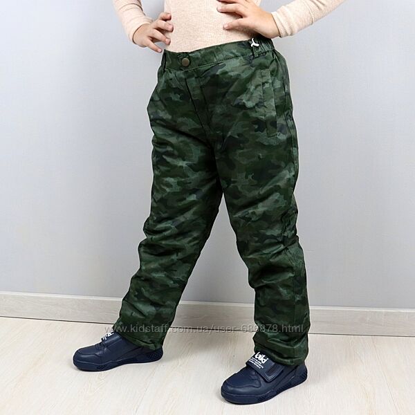 Зимові штани для хлопчика хакі ТМ Crossfire