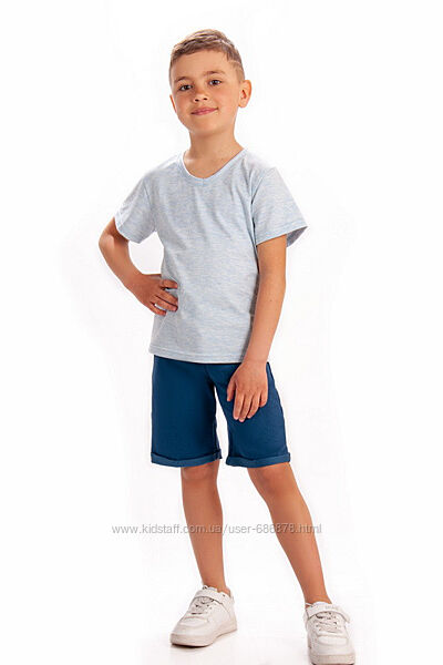 Костюм для хлопчиків футболка і шорти блакитний тм Авекс