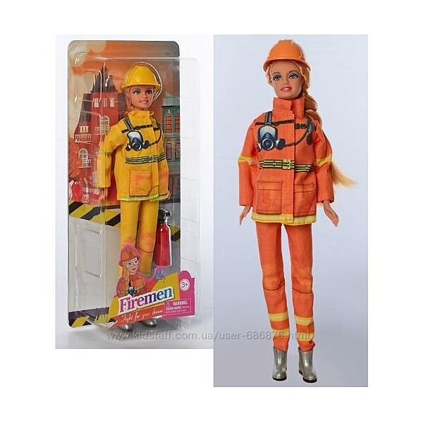 Іграшка Лялька пожежний Defa 29 см, на аркуші, 15,5-33-6 см