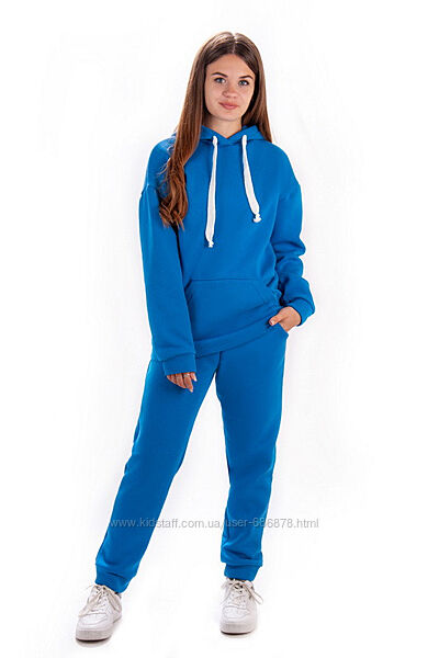 Синій однотонний костюм для дівчинки з начосом ТМ АВЕКС