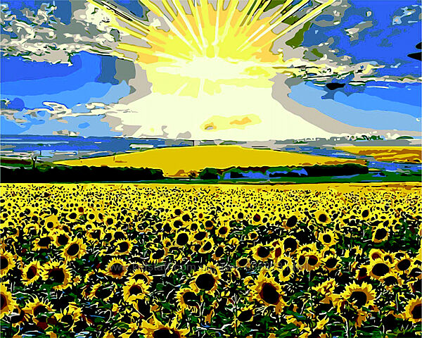 Картина за номерами Соняшникове поле, 4050, ART Line