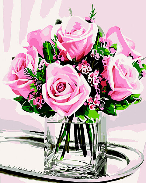 Картина за номерами Зефірні троянди, 4050, ART Line