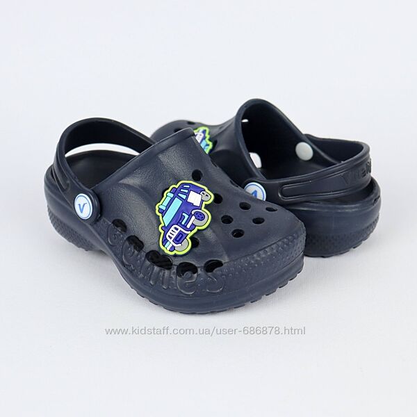 Дитячі темно-сині крокси дитяча літнє взуття тм Віталія Crocs