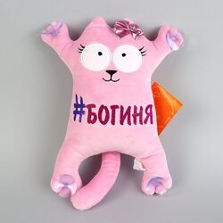 Кот на присосках с логотипом в машину на стекло тм Копиця