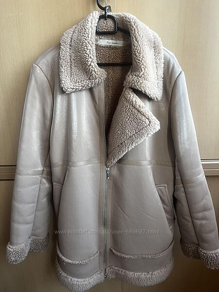 Дублянка авіатор Two hearts пудра розмір М-L