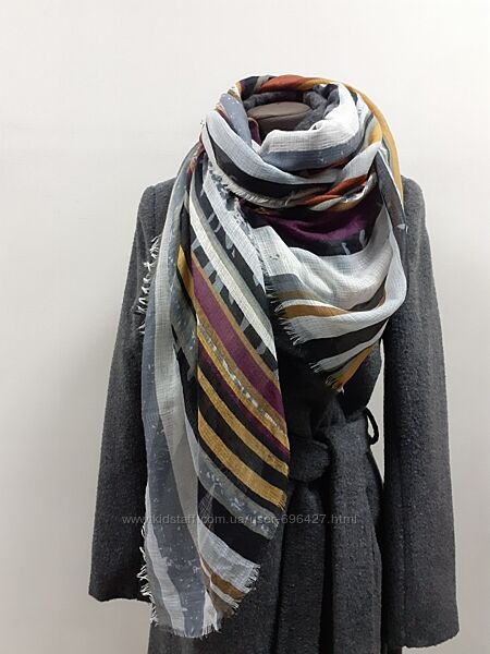  элегантный шарф, шаль, палантин, широкий, длинный из франции разные цвета